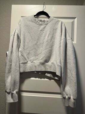 Ranch Dress’n Oversized Cropped Crewneck Sweatshirt – Heather Gray
